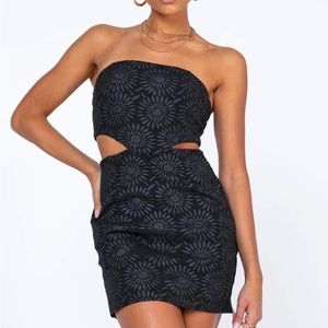 Princess Polly Naomi Cut Out Mini Dress Black